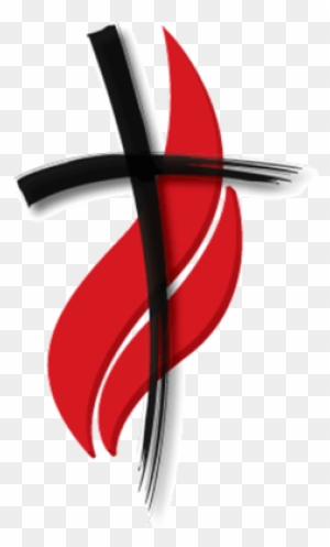 methodist cross and flame clipart