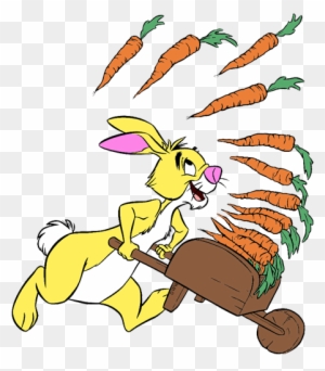 Rabbit Carrots Iron On Stickers - Winnie The Pooh Carrot