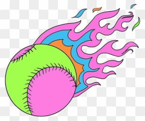 For The Fire Dragons Bright Flaming Softball Fire Dragon, - Draw A Baseball