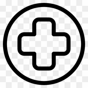 First Aid Cross In A Circle Vector - Ambulances Clipart Black And White ...