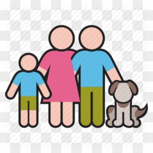 Color By Boris Farias Dog Father Mother - Mother Father Son And Dog