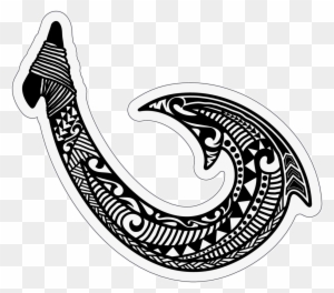 Tribal Hawaiian Fish Hook Sticker