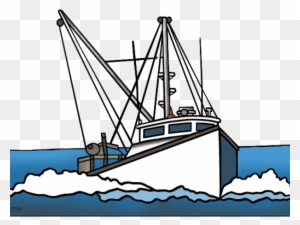 shrimp boat silhouette clipart