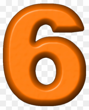 number 6 orange