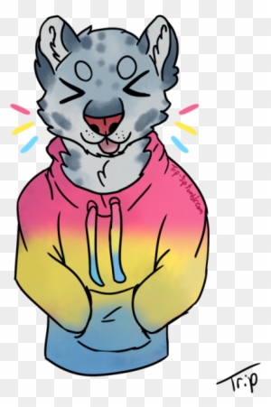 Pansexual Pride For @snowbleppard - Snow Leopard Furry Male