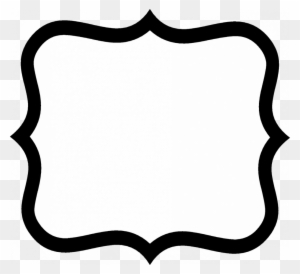 Fancy Sign Cliparts - Black And White Border Shapes