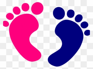 Welcome Clipart Foot - Baby Feet Blue And Pink