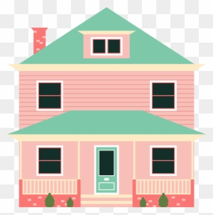 pink house clipart