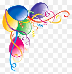 Balloonflourishupperleft - Corner Birthday Balloons Png - Free Transparent  PNG Clipart Images Download