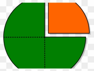 Three Quarters Math Fraction Clip Art - Three Quarters Of A Circle
