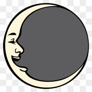 sleeping man in the moon clipart