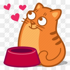 feed cat clipart