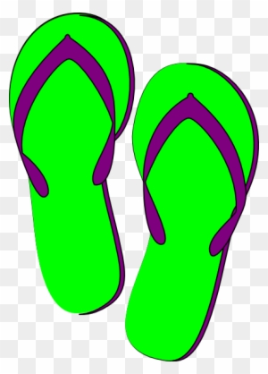 Flip Flop Clipart Green Purple Flip Flops Clip Art - Green Flip Flop Clip Art Free