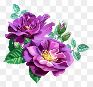 Rose Bouquet Cli̇part Transparent - Free Purple Flowers Vectors - Free ...