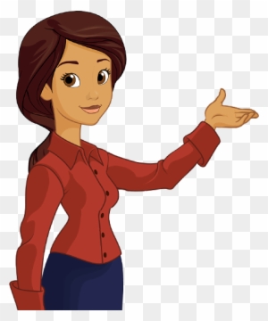 a girl standing clipart