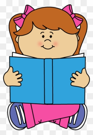 Reading Clipart - Girl Reading Book Clipart