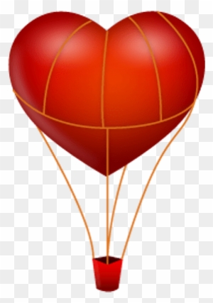 Fancy Heart Balloon Clipart Vintage Hot Air Balloon - Heart Shaped Air Balloon