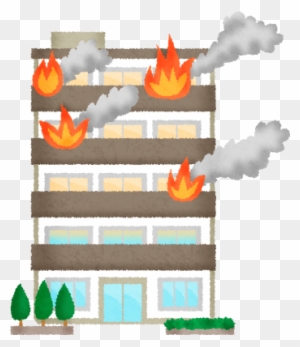 apartment building fire clip art