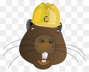 Free Beaver Wearing A Hard Hat Clip Art - Beaver With Hard Hat - Free ...