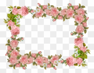 Free Digital Vintage Rose Frame And Scrapbooking Paper - Vintage Flower Frame Png