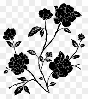 Medium Image - Black Flowers Transparent Background - Free Transparent PNG  Clipart Images Download
