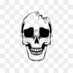 Skull With Broken Helmet Vector Image - Skull - Free Transparent PNG ...