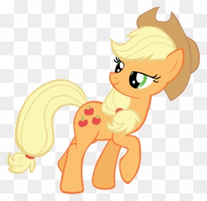 Applejack - My Little Pony Yellow Name - Free Transparent PNG Clipart ...