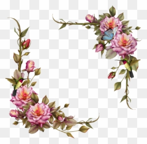 Download 3362195683 Flowers And Rings 3d Category Pictures Transparent Floral Frame Free Transparent Png Clipart Images Download