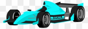 Racing Clipart Formula 1 - Blue Race Car Clip Art