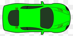 Cartoon Race Car Top View