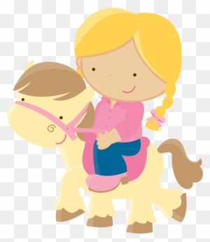 Cowboy And Pony In A Party Clipart - Drawing