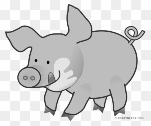 Pig Animal Free Black White Clipart Images Clipartblack - Custom ...