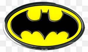 Batman Classic Logo Chrome, Black And Yellow Premium - Batman Logo ...