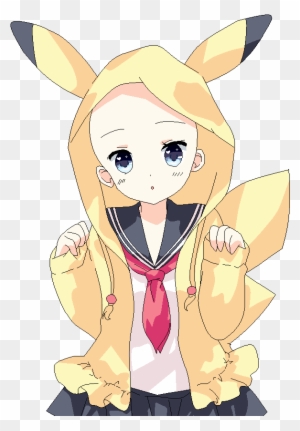 View Collection Cute Anime Girl With Pikachu Hoodie Free Transparent Png Clipart Images Download - roblox anime girl hoodie