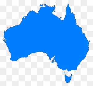 Blue Map Australia Clip Art - Australia Map Vector Png