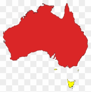 Australia Map Red