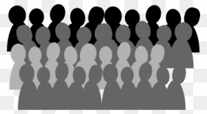 Larger Crowd Clip Art At Clker - Crowd Clipart Black And White - Free ...