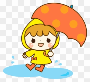 Girl With Umbrella - Girl With Umbrella Clipart Png