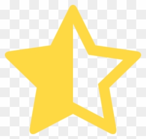 Half Star 2 Clip Art At Clker - Font Awesome - Free Transparent PNG ...