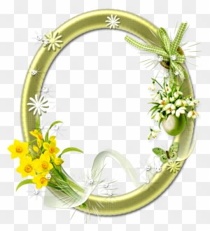 Cute Oval Flower Frame Png - Frame With Flowers Png - Free Transparent ...