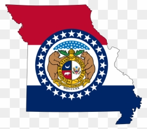 Flag-map Of Missouri - Missouri State Flag Map