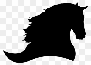 Horses, Horse Silhouette, Horse Variant, Right, Horse, - Horse Head Silhouette Png