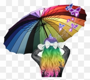 Fteumbrella Umbrella Rainbow Girl Freetoedit - Rainbow By Streamline - Rainbow Umbrella