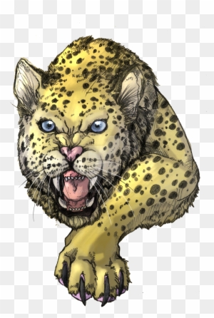 Drawn Leopard Angry - Angry Leopard Png