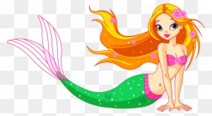 beautiful mermaid clipart