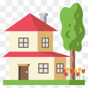 clipart house garden