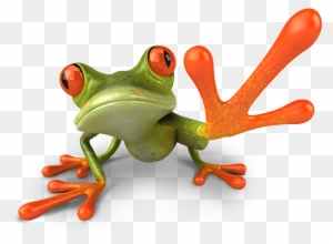 Frog Doing High Five - Green Frog Red Feet - Free Transparent PNG ...