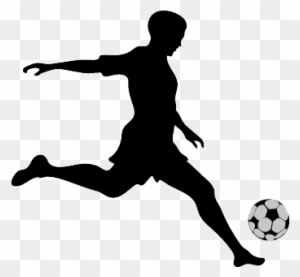 soccer player silhouette clipart of men