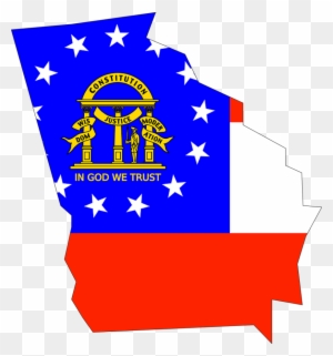 Georgia-map - Georgia State Flag Map