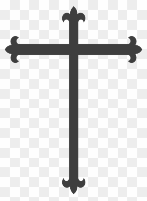 black cross outline clipart